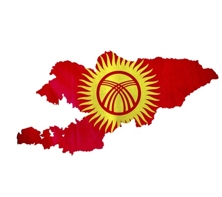Map of Kyrgyzstan isolatedの写真素材