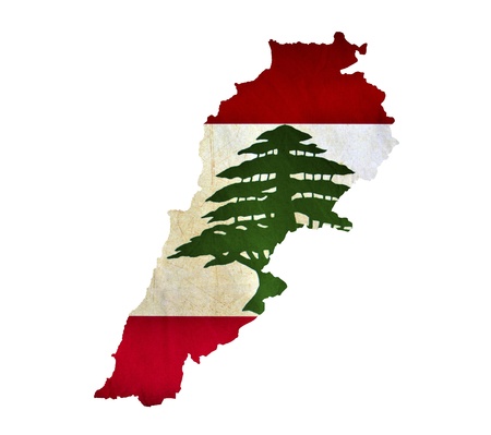 Map of Lebanon isolatedの写真素材