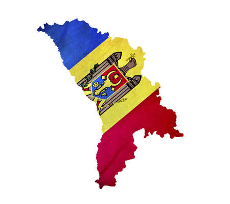 Map of Moldova isolatedの写真素材