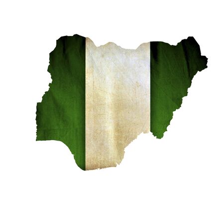 Map of Nigeria isolatedの写真素材