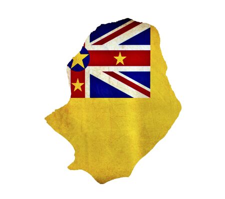 Map of Niue isolatedの写真素材