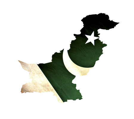 Map of Pakistan isolatedの写真素材