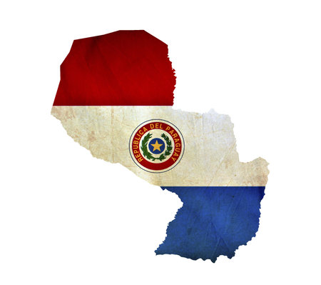 Map of Paraguay isolatedの写真素材