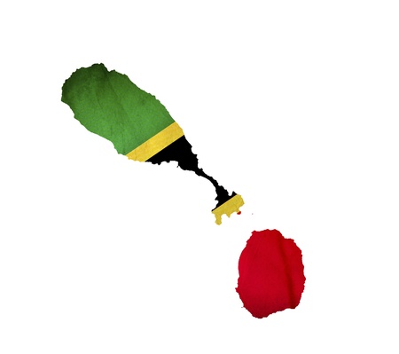 Map of Saint Kitts and Nevis isolatedの写真素材