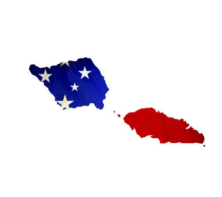 Map of Samoa isolatedの写真素材