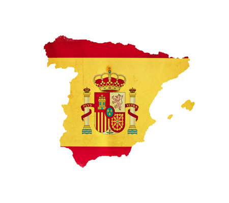 Map of Spain isolated