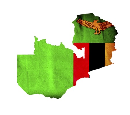 Map of Zambia isolatedの写真素材