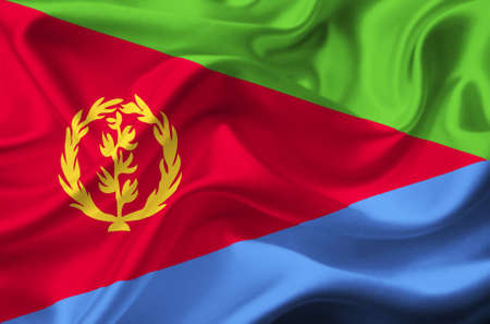 Eritrea waving flagの写真素材