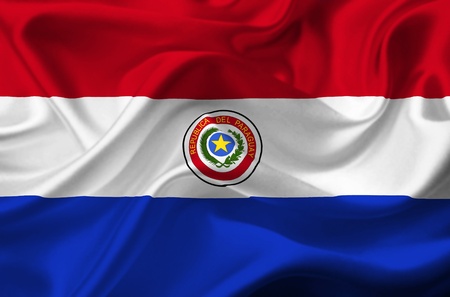 Paraguay waving flagの写真素材