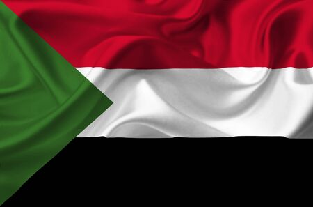 Sudan waving flagの写真素材
