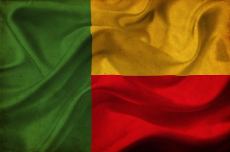 Benin waving flagの写真素材