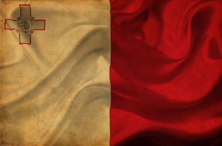 Malta waving flagの写真素材