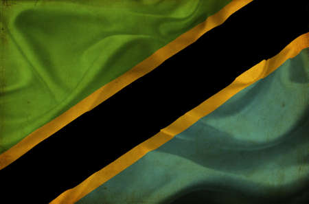 Tanzania waving flagの写真素材