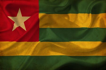 Togo waving flagの写真素材