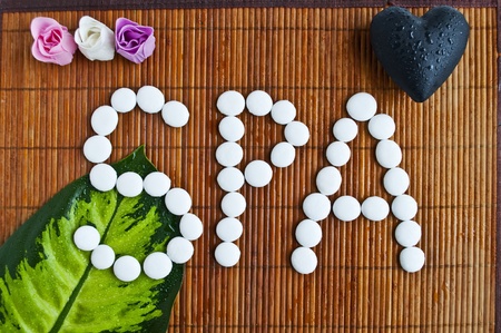 Spa word made of gemstonesの写真素材