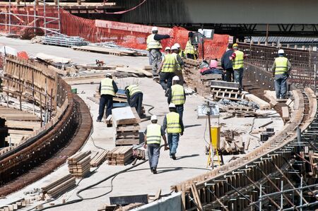 Workers on construction site