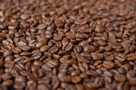 Coffee beans macro shot