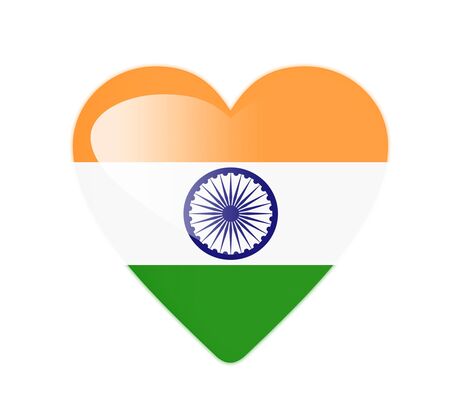 India 3D heart shaped flagの写真素材
