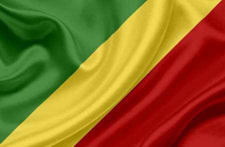 Congo waving flagの写真素材