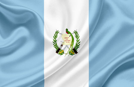 Guatemala waving flagの写真素材
