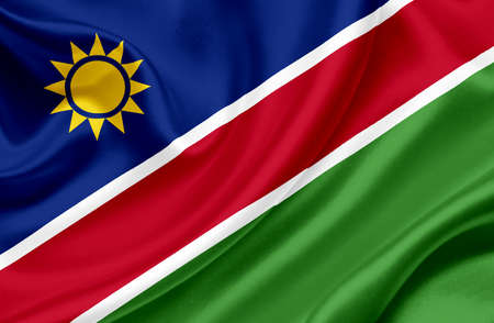 Namibia waving flagの写真素材