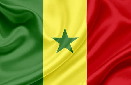 Senegal waving flagの写真素材