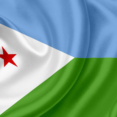 Djibouti waving flag