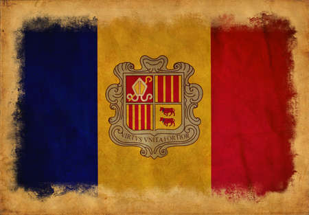 Andorra grunge flagの写真素材