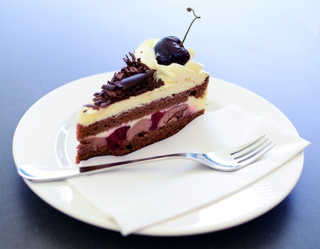 Schwarzwald cake closeupの写真素材