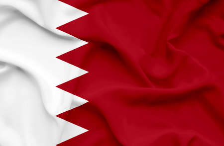 Bahrain waving flagの写真素材