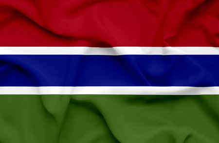 Gambia waving flagの写真素材