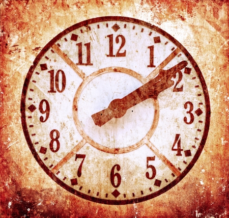 Grunge image of old anitique clockの写真素材