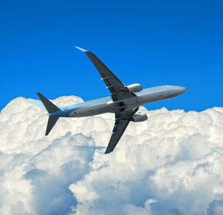 Airplane and sky