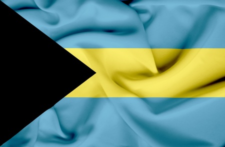 Bahamas waving flagの写真素材
