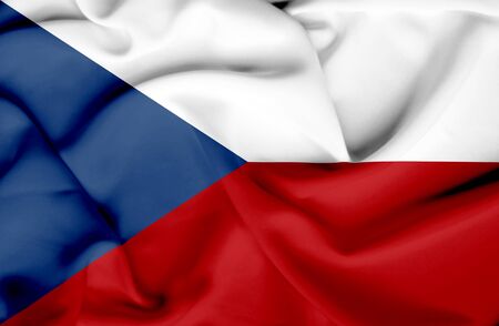 Czech Republic waving flagの写真素材