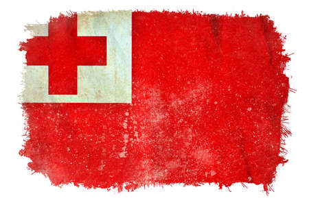 Tonga grunge flagの写真素材