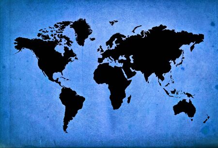 Grunge world mapの写真素材