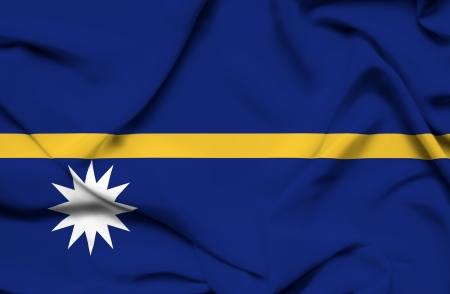 Nauru waving flagの写真素材