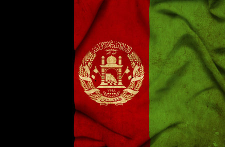 Afghanistan waving flagの写真素材