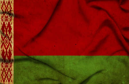 Belarus waving flagの写真素材