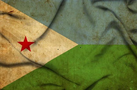 Dijbouti waving flagの写真素材