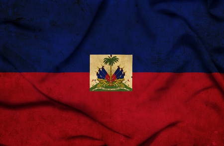 Haiti waving flagの写真素材