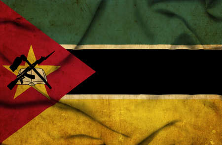 Mozambique waving flagの写真素材