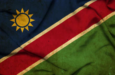 Namibia waving flagの写真素材
