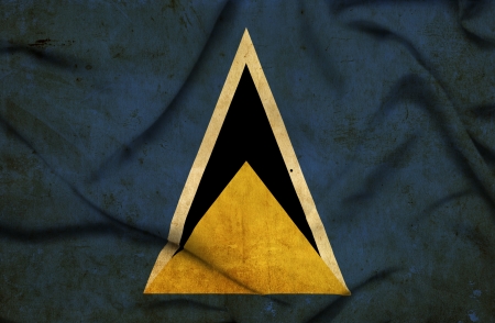 St Lucia waving flagの写真素材