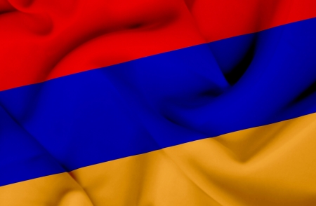 Armenia waving flagの写真素材