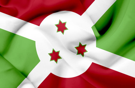Burundi waving flagの写真素材