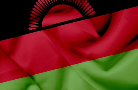 Malawi waving flagの写真素材
