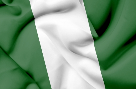 Nigeria waving flagの写真素材