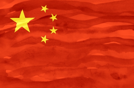 Painted flag of Chinaの写真素材